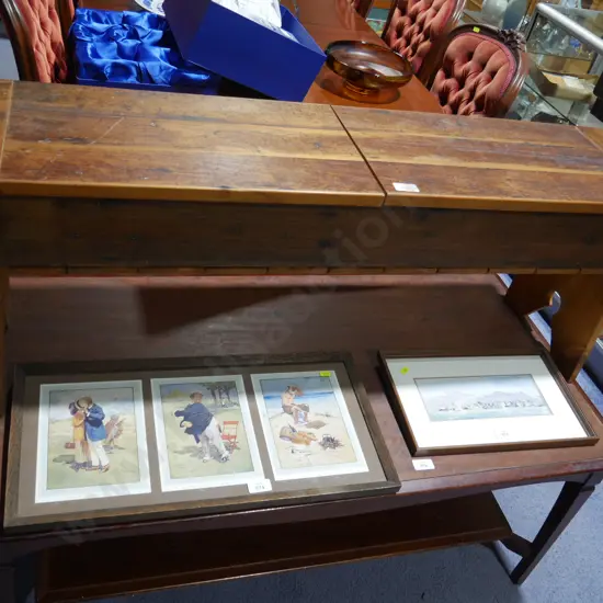Wooden storage bench seat