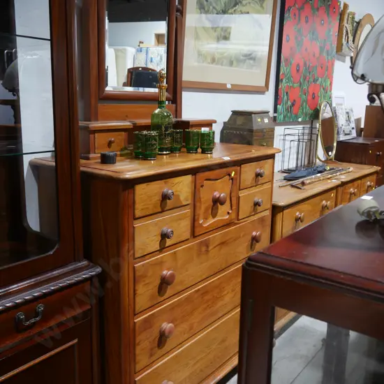 Rimu tallboy with mirror