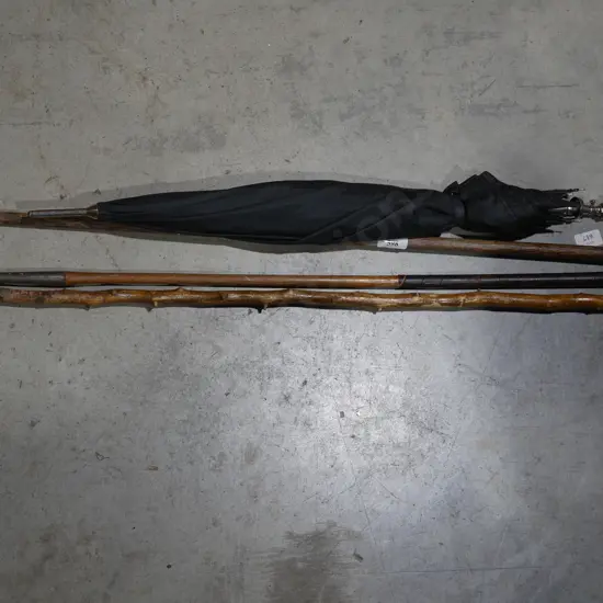 Walking sticks golf club umbrella