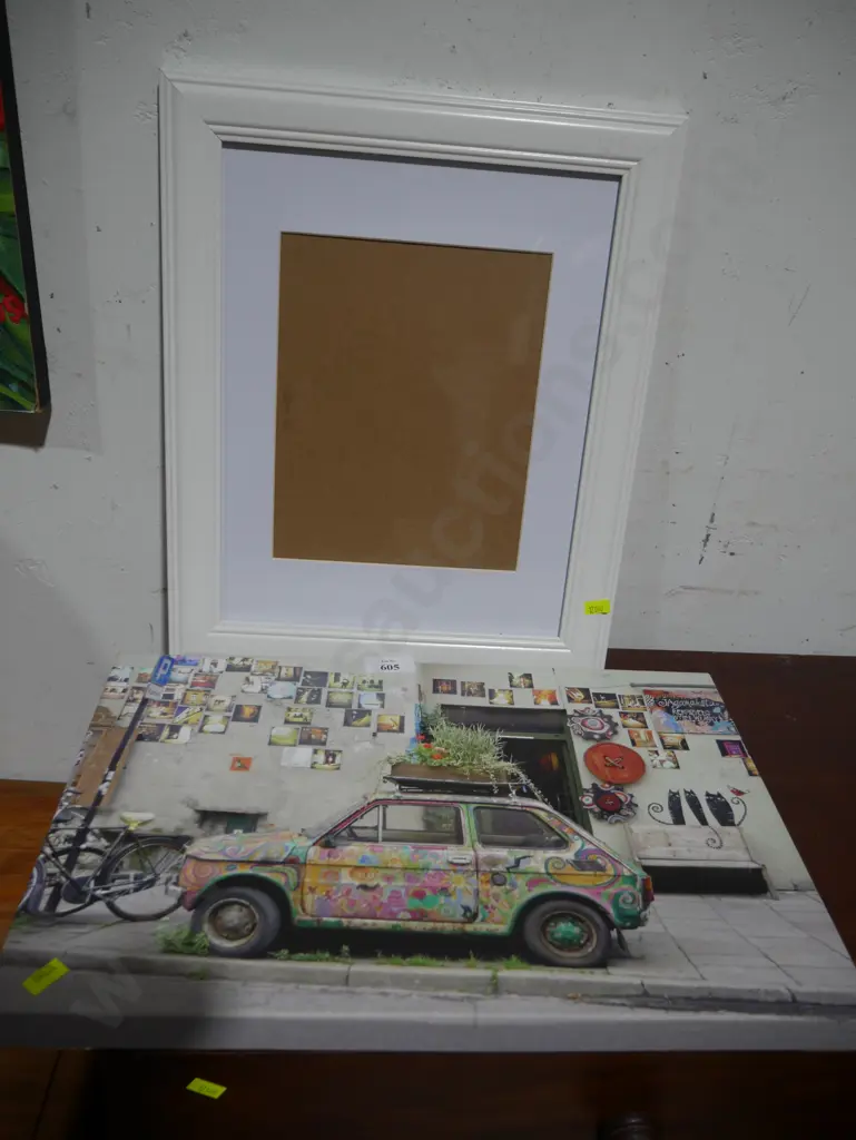 Canvas artwork white photo frame Image 1++