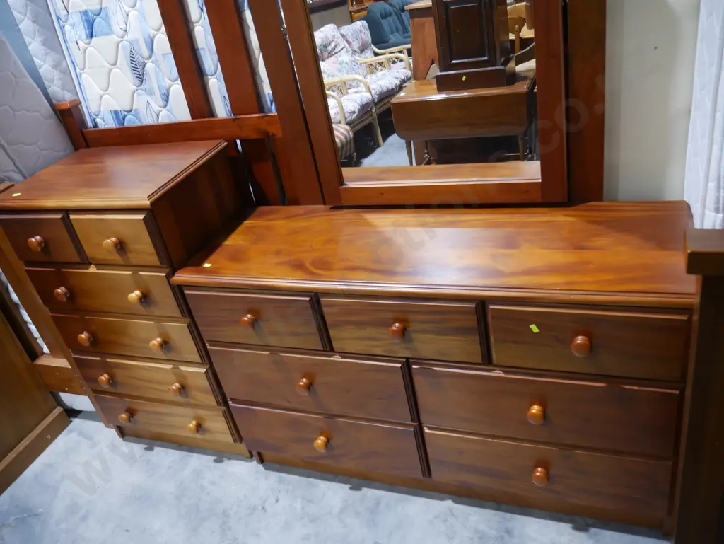 Mirror back dresser and tallboy Image 1++