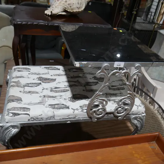 Metal base telephone table