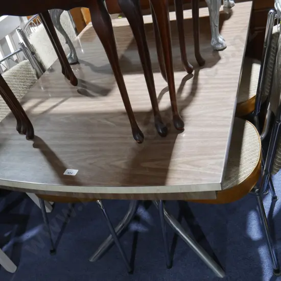 Formica top dining table and four chairs