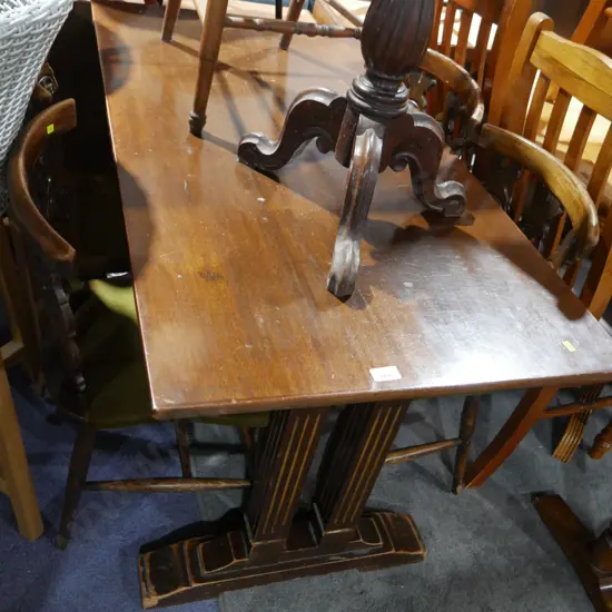 Dining table and four chairs