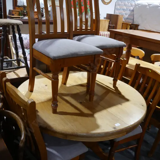 Dining table and six chairs
