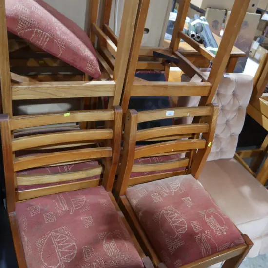 6 wooden dining chairs