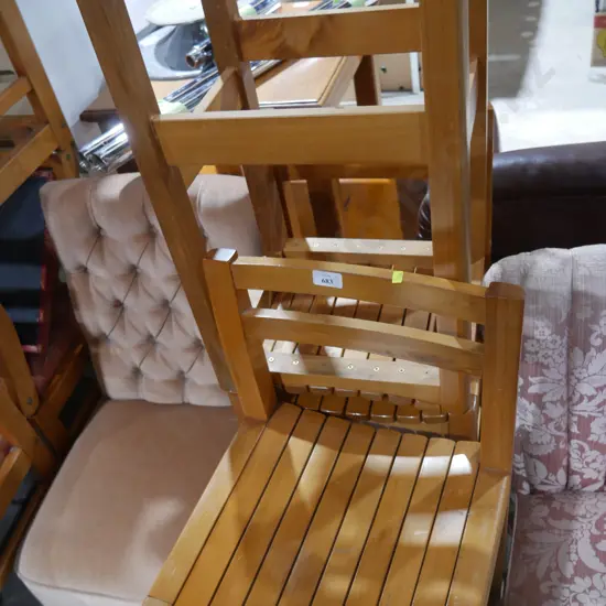 Three Wood bar stools