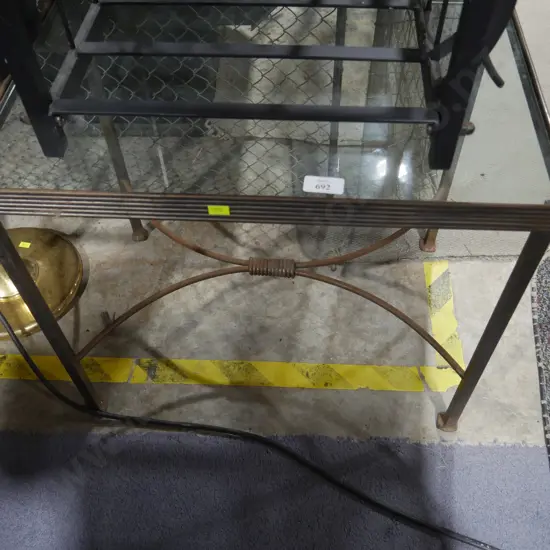 Glass top side table