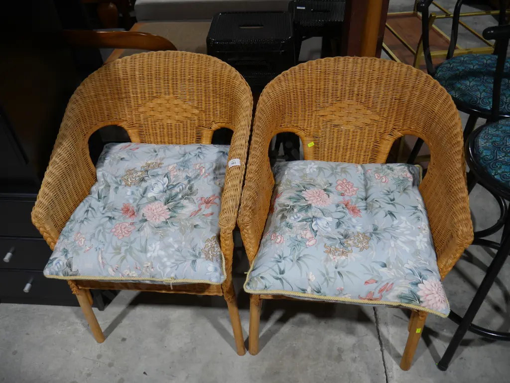 2 cane armchairs Image 1++