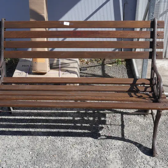 Wooden bench seat