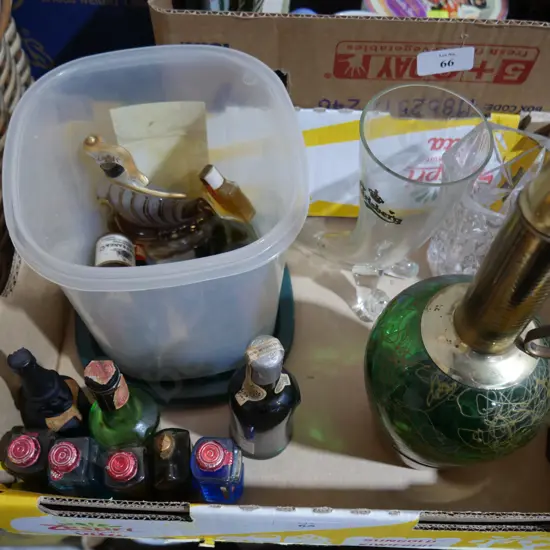 Bottles, vase etc