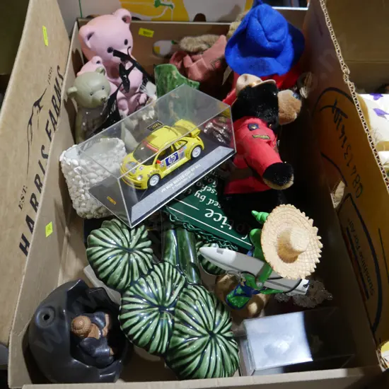 Toys, ornaments etc