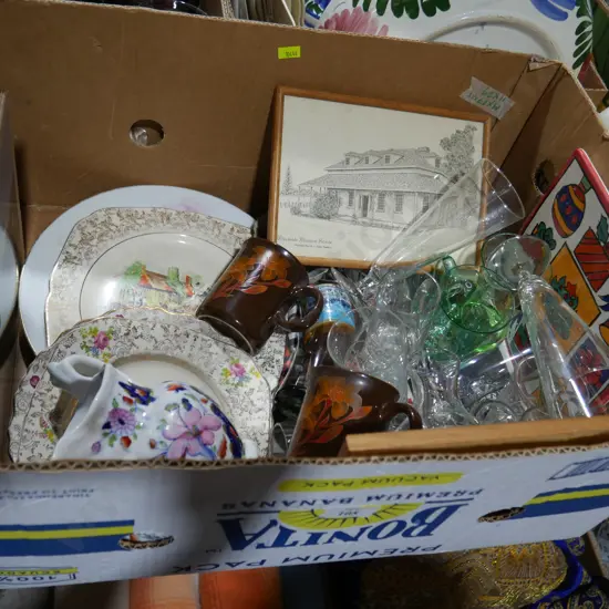 Glassware, China etc