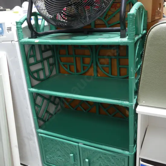 Green bookcase