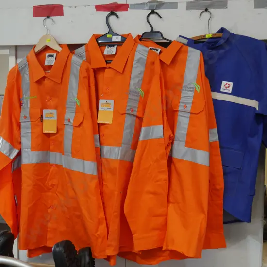 Three hivis shirts etc