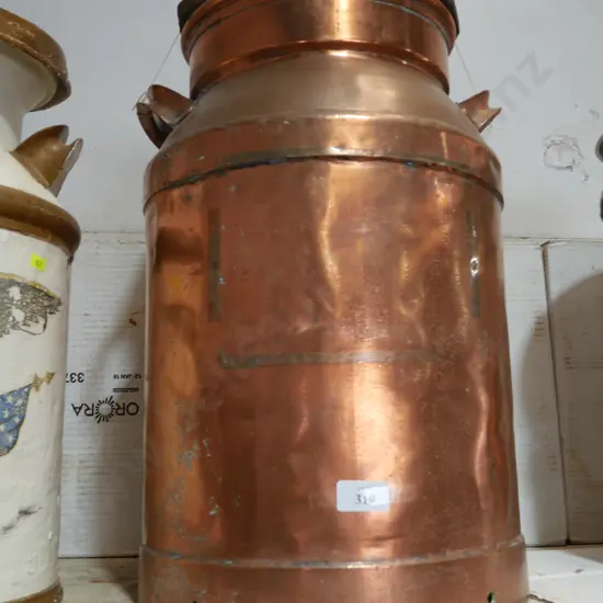 Vintage copper milk can