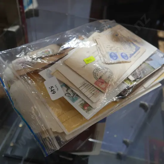 Postcards, stamps