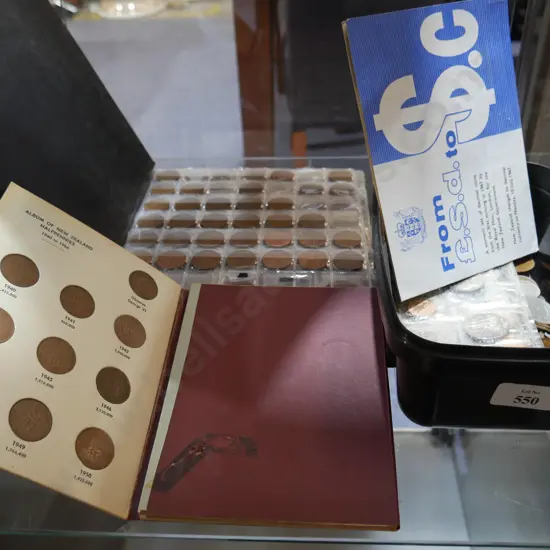 Coin albums, coins