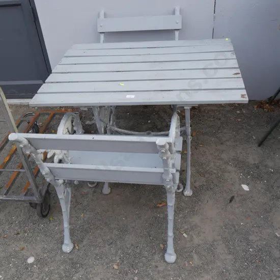 Outdoor table and two chairs