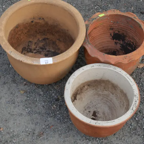 3 plant pots
