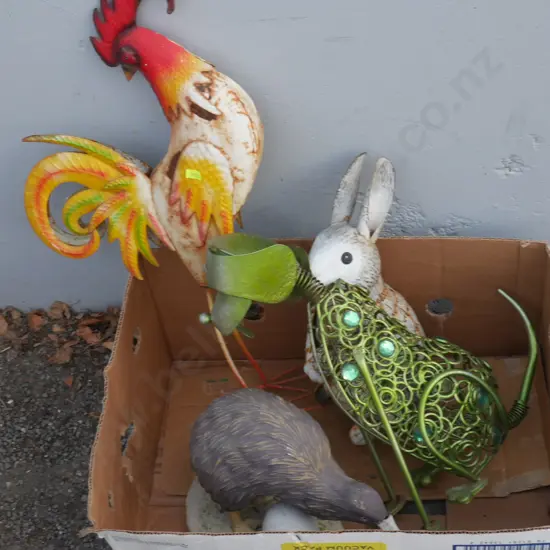 4 animal garden ornaments