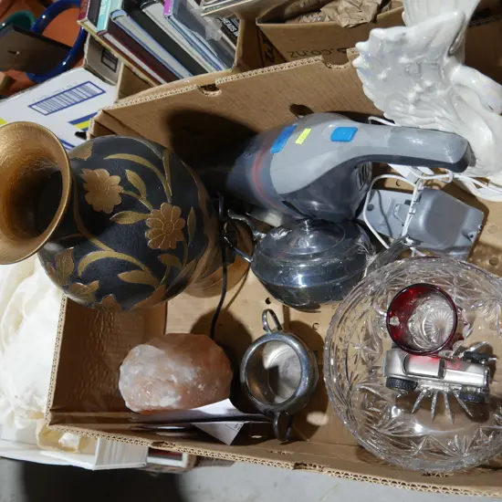 Ornaments, glassware, dustbuster