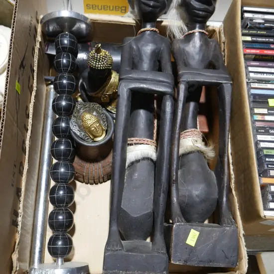 Wooden figurines etc