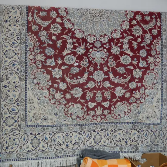Large hand knotted floor rug