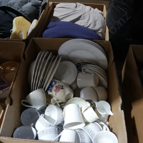 Assorted cups and plates