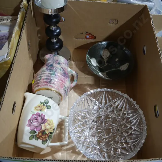 Crystal bowl, jugs etc