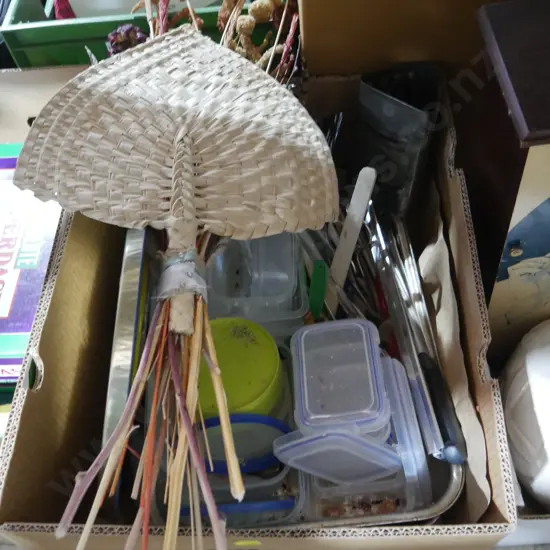 Box of kitchenware