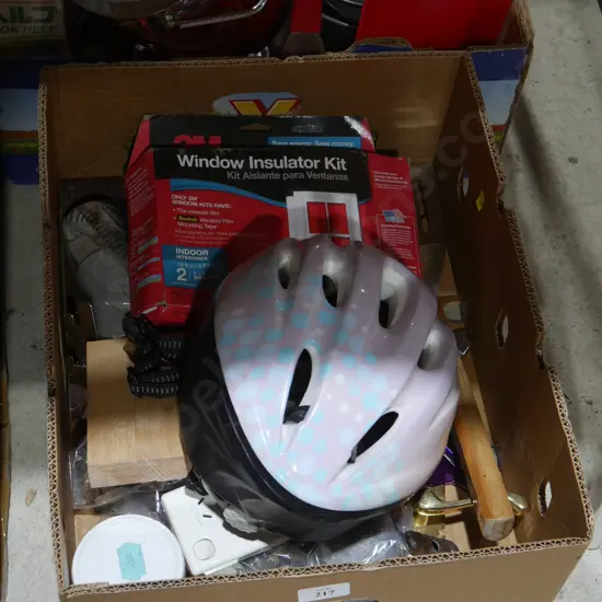 Workshop sundries and helmet