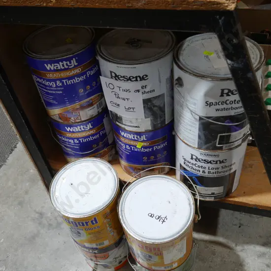 Tins of paint