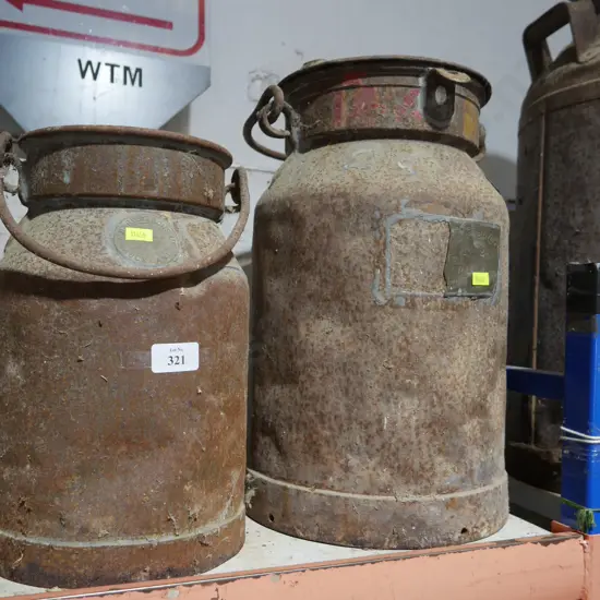 Two milk cans