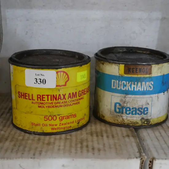 Shell grease tin etc