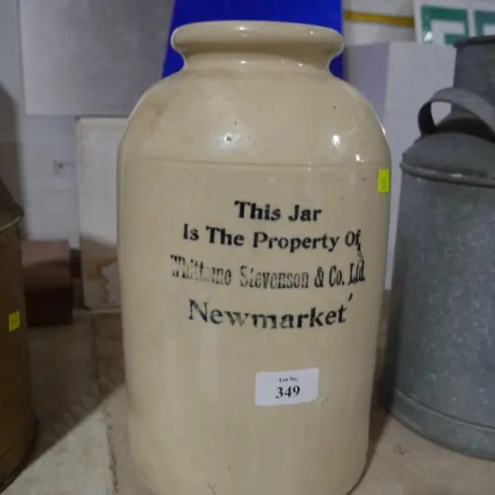 Whittome Stevenson and co stone jar