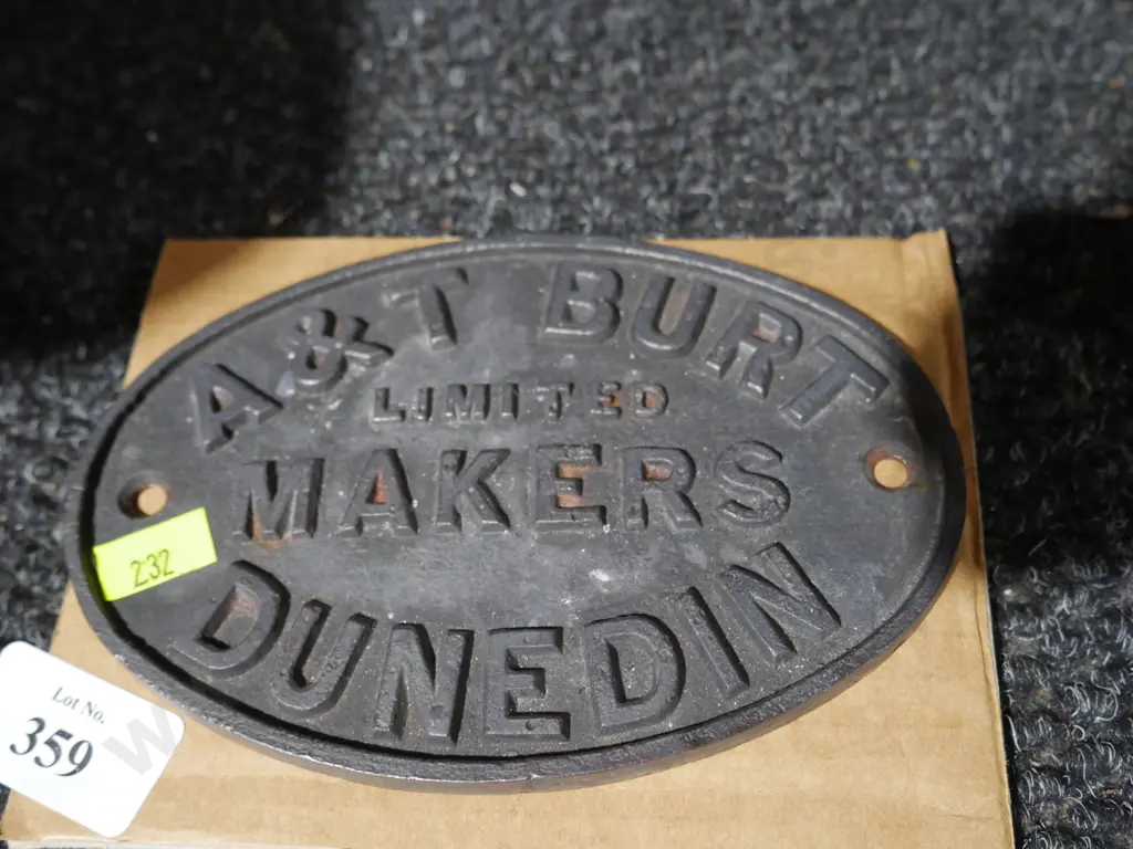 A&t Burt makers metal plaque Image 1++