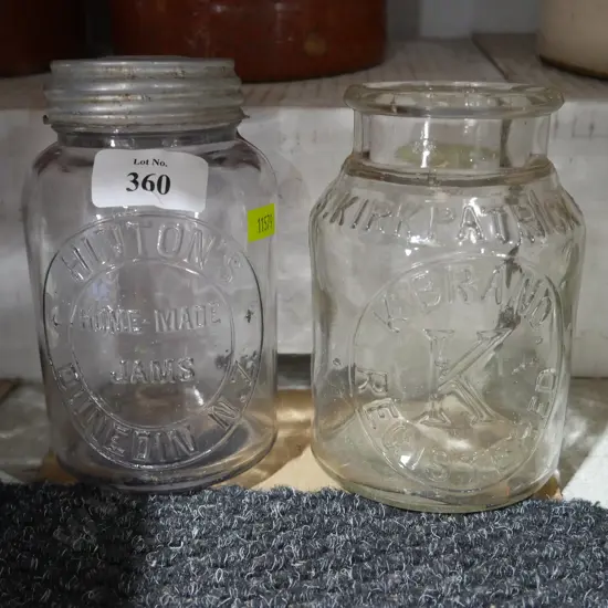 Dunedin and Nelson glass jars