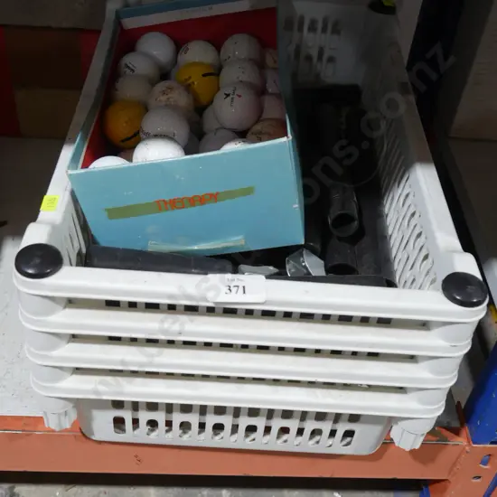 Golf balls and trolley unit