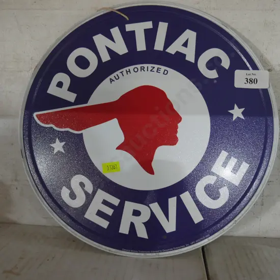 Pontiac tin sign