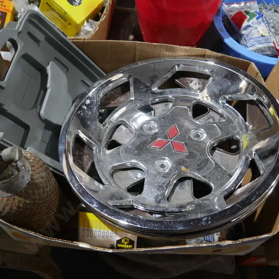 Power drill, wheel covers etc