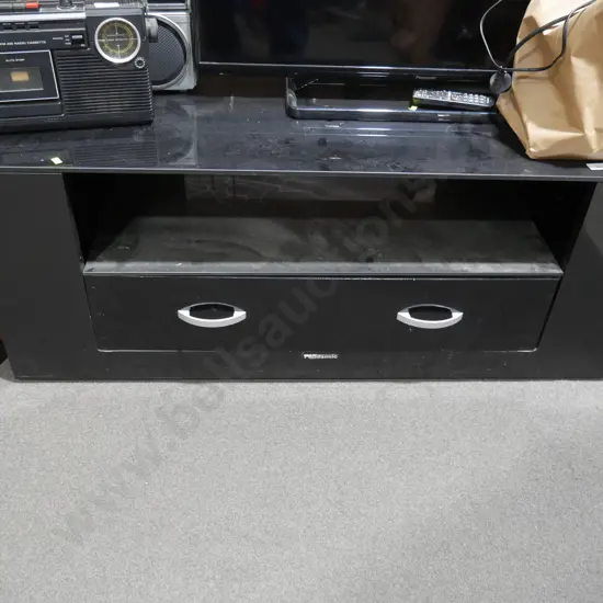 Black TV cabinet