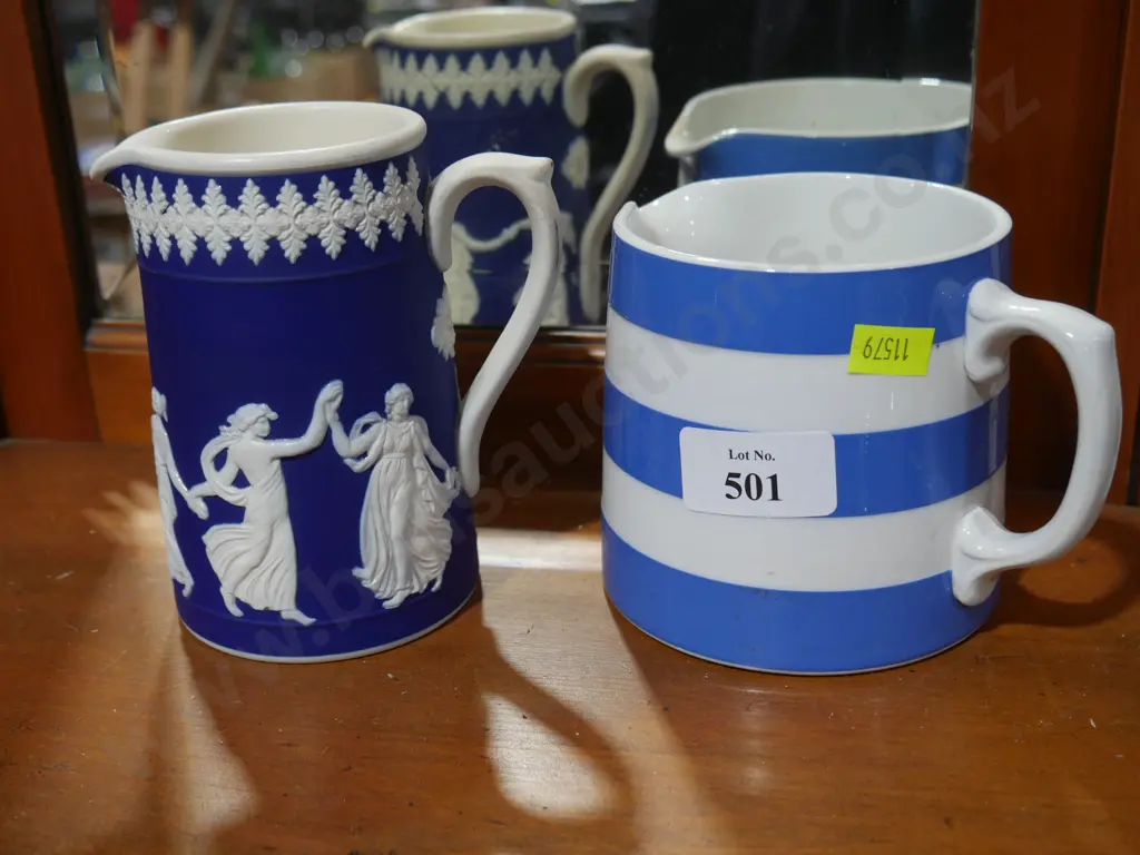 Cornish ware, Jasper ware jugs Image 1++