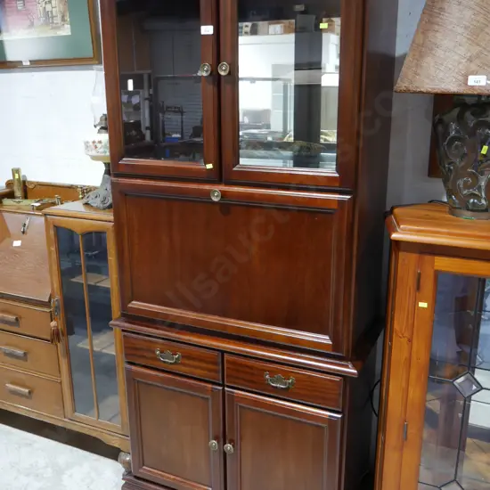 Drop front liquor cabinet