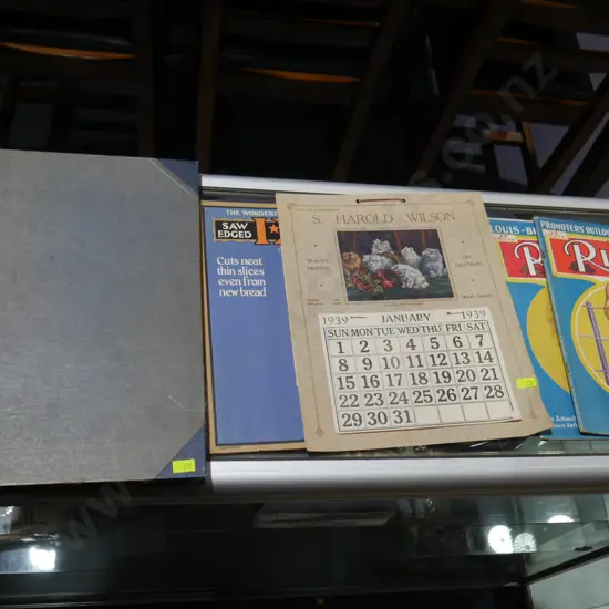 1939 calendar, magazines etc