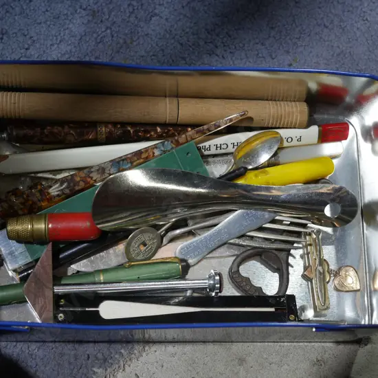 Fountain pens, bottle openers etc