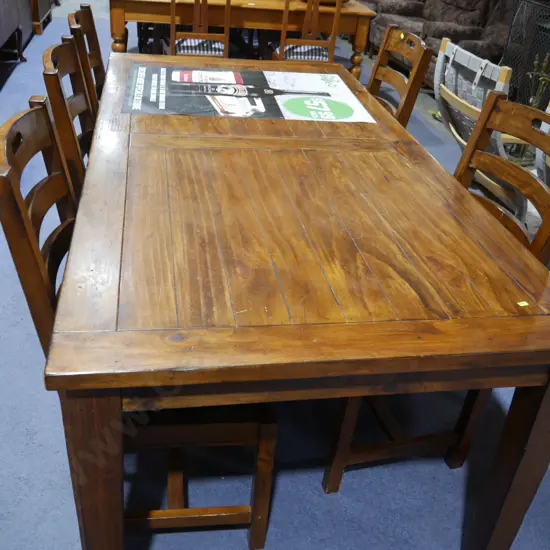 Dining table and five chairs