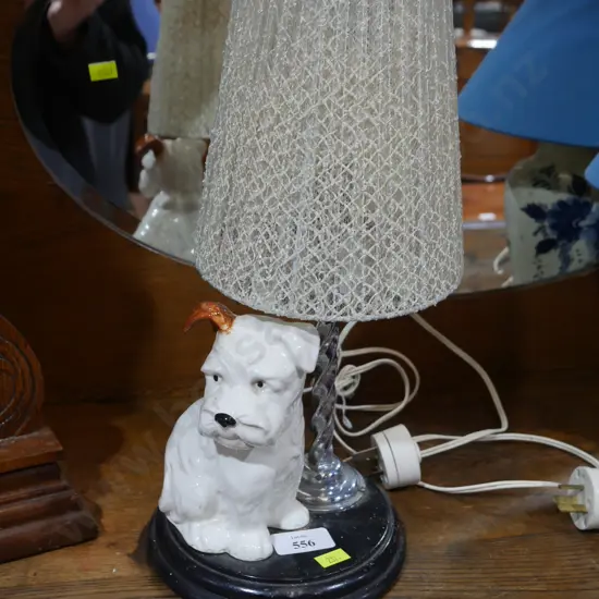 Terrier dog table lamp