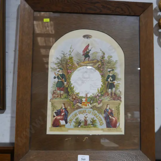 Framed chief Rangers certificate