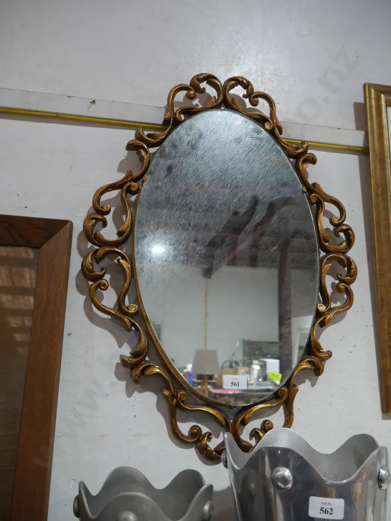 Ornate gilt framed mirror Image 1++